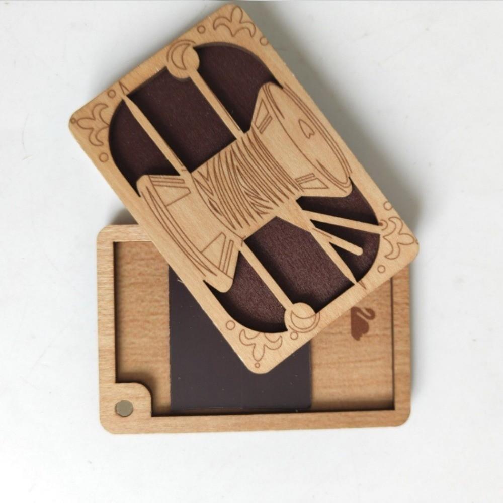 

Supplies Box Wooden Sewing Box Decorative Turmeric Color Thread Box Durable Wooden Handicraft Ornament All Holidays