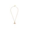 VIVIENNE WESTWOOD Mayfair Studded Flat Saturn Brass Necklace Women Necklace Gold 63020052R115MYR115