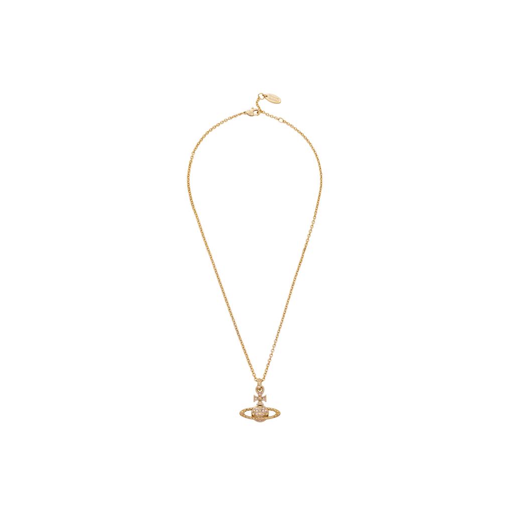 VIVIENNE WESTWOOD Mayfair Studded Flat Saturn Brass Necklace Women Necklace Gold 63020052R115MYR115