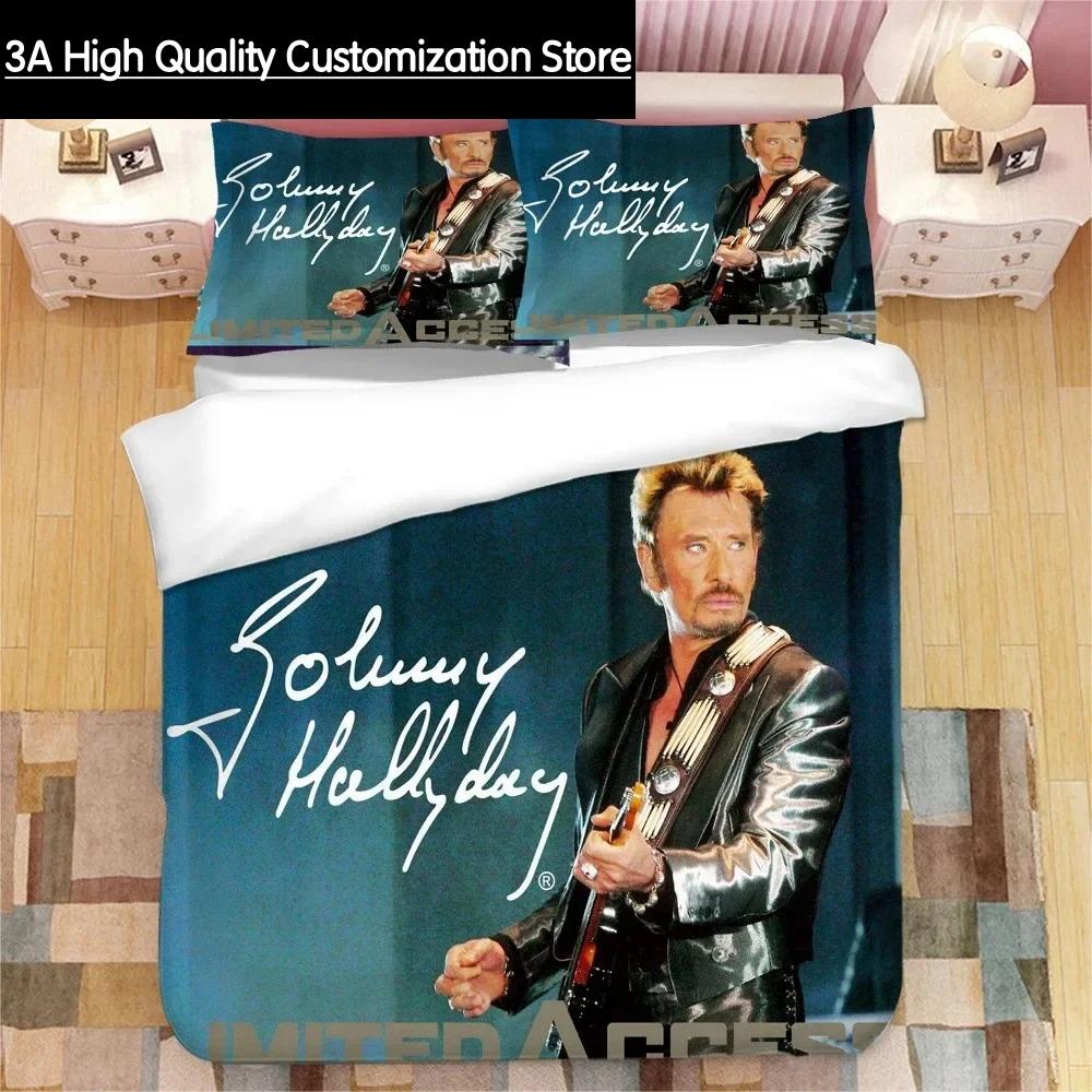 Johnny Hallyday 3D Printed Bedding Set Duvet Covers Pillowcases Comforter Bedding Set Bedclothes Bed Linen