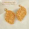 Retro Style Twisted Corrugated Asymmetrical Earrings Design Sense Unique Personality Simple Cold Wind Stud Earrings