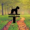 Metallschild Welsh Terrier Collie Personalisierter Gartenspieß Benutzerdefiniert