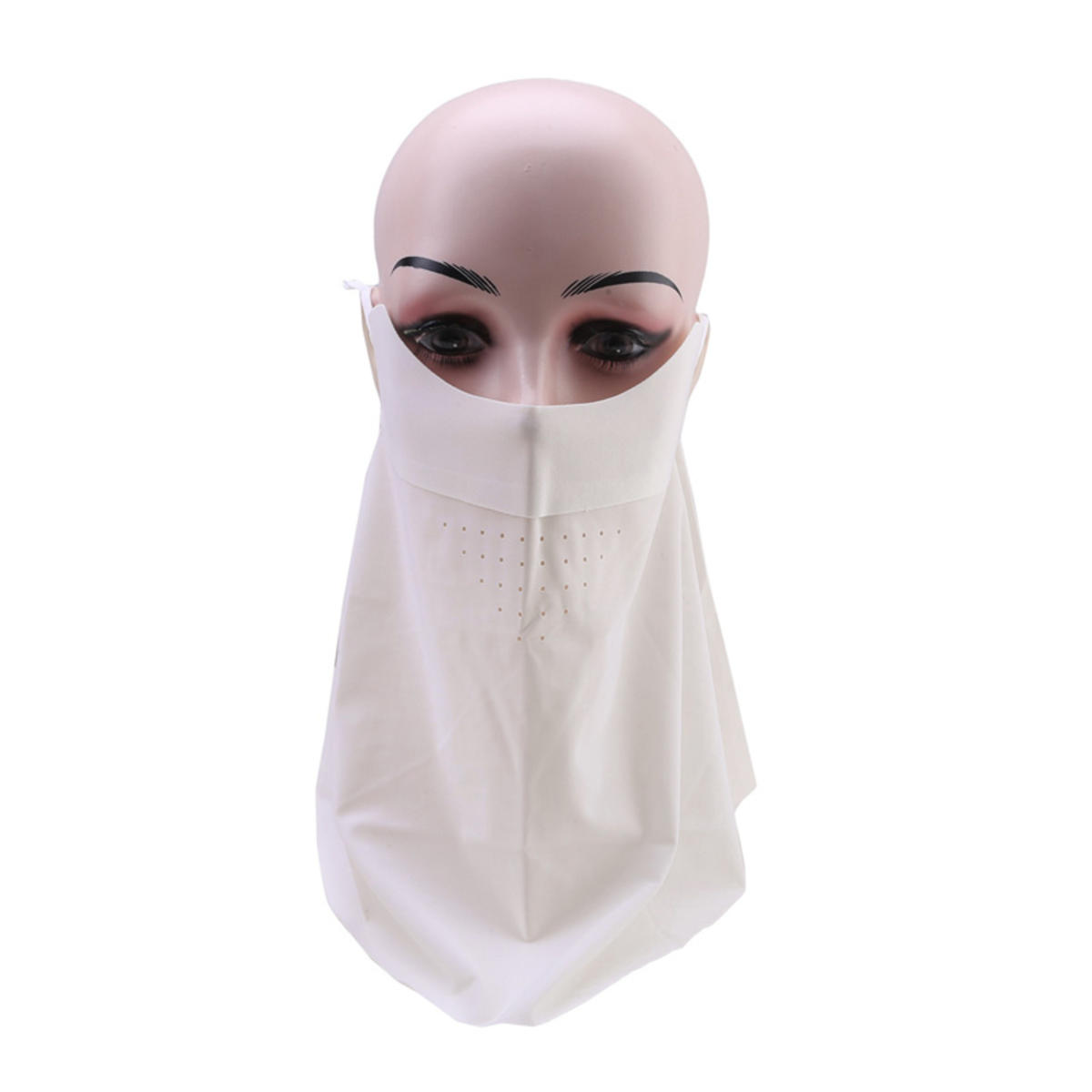 

Женская маска для лица от солнца для занятий спортом на открытом воздухе, бесследная, имитация ледяного шелка, защита от УФ-лучей, летняя, дышащая, тонкая one size светло-серый