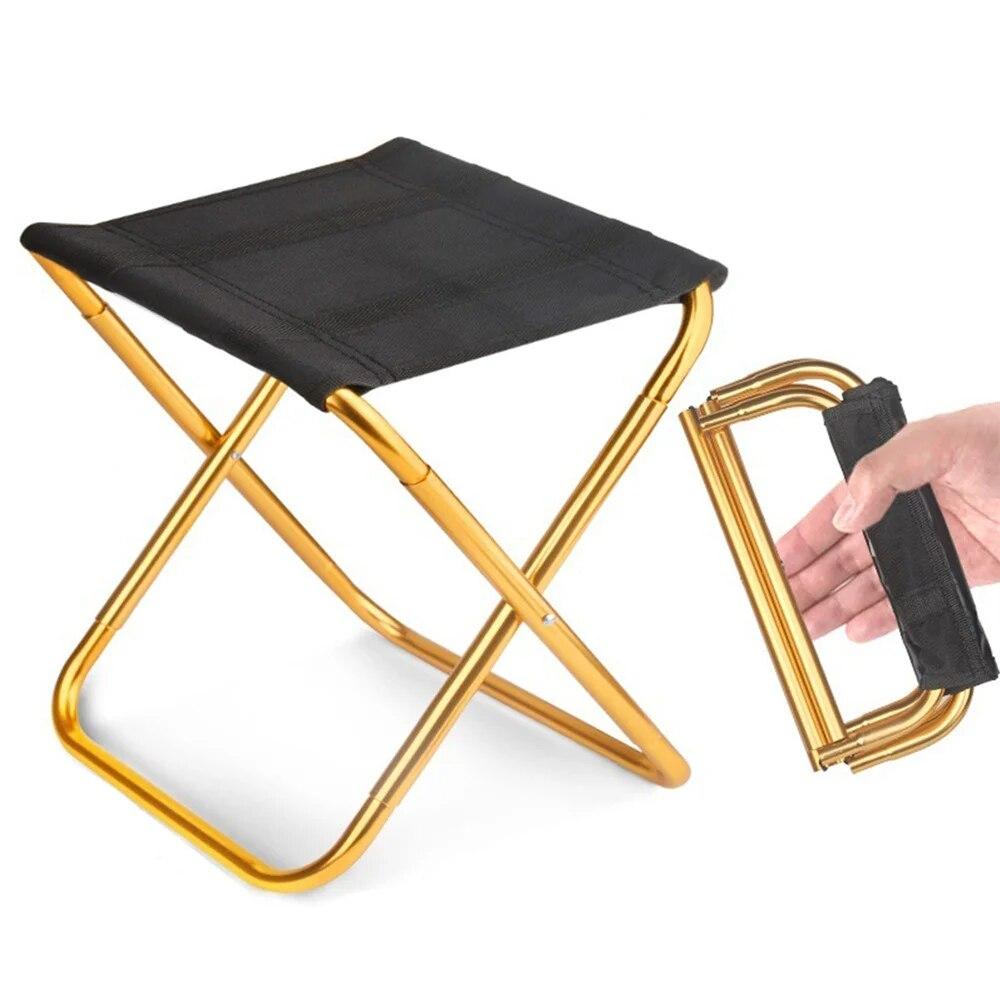 Portable Small Folding Stool Camping Stool Mini Size Mortable Stool for Travel Camping Hiking Fishing Gardening with Carry Bag