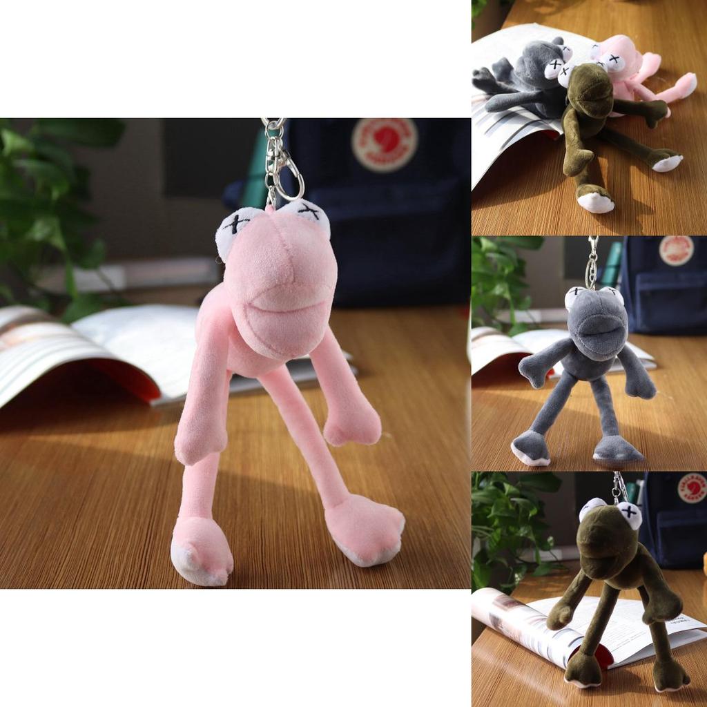 Plush Long Legged Frog Toy Keychain With Pp Cotton Filling For Kids And Collectors
