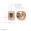 Shiny Purple Natural Zircon Big Hoop Earrings For Women Fashion  Rose Gold Color Party Daily Jewelry Accessories