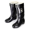 Men's Rain Shoes High Tube Short Rain Boots Waterproof and Non-slip Thickened Fleece Cover Acid and Alkali Resistant Extra High Rubber Boots