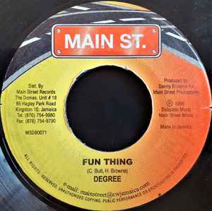 

7inch Record GENERAL DEGREE - Fun Thing MSDB0071 Main St. 1999 Jamaica Reggae, Ska & Dub Used