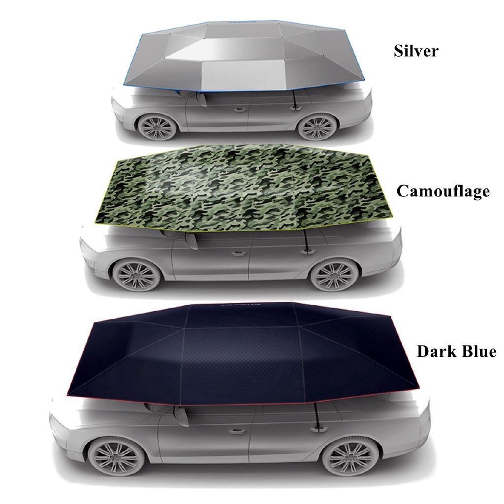 Portable Semi-automatic Car Umbrella Sunshade Roof Cover Tent UV Protection New