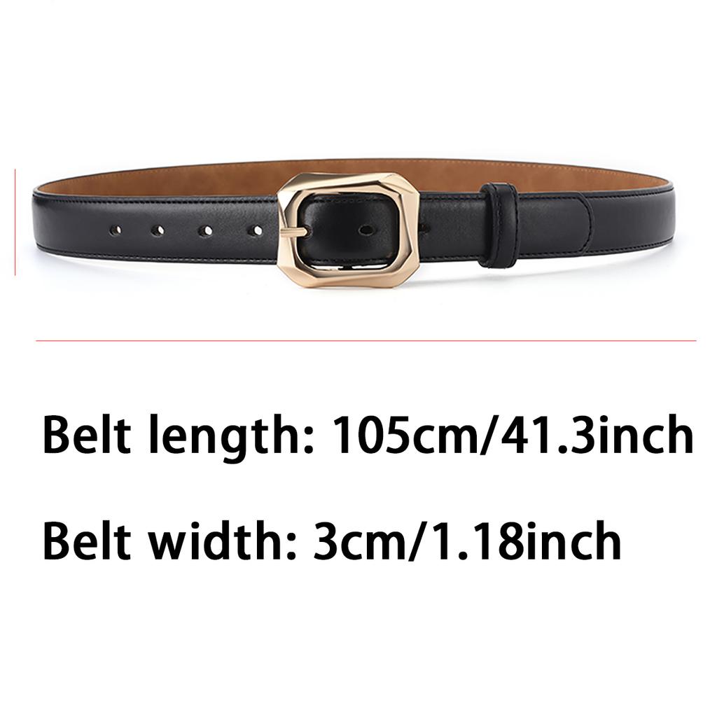 Nou Trend Curea de Damă Curea cu Cataramă cu Ac Auriu Curea din Piele PU Autentică Potrivită cu Blugi Curea Ieftină