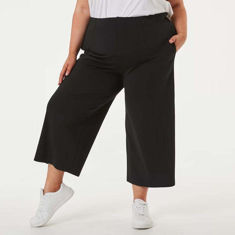 

H68 100.00kg Chubby Girl Summer Wide Leg Pants Black 24