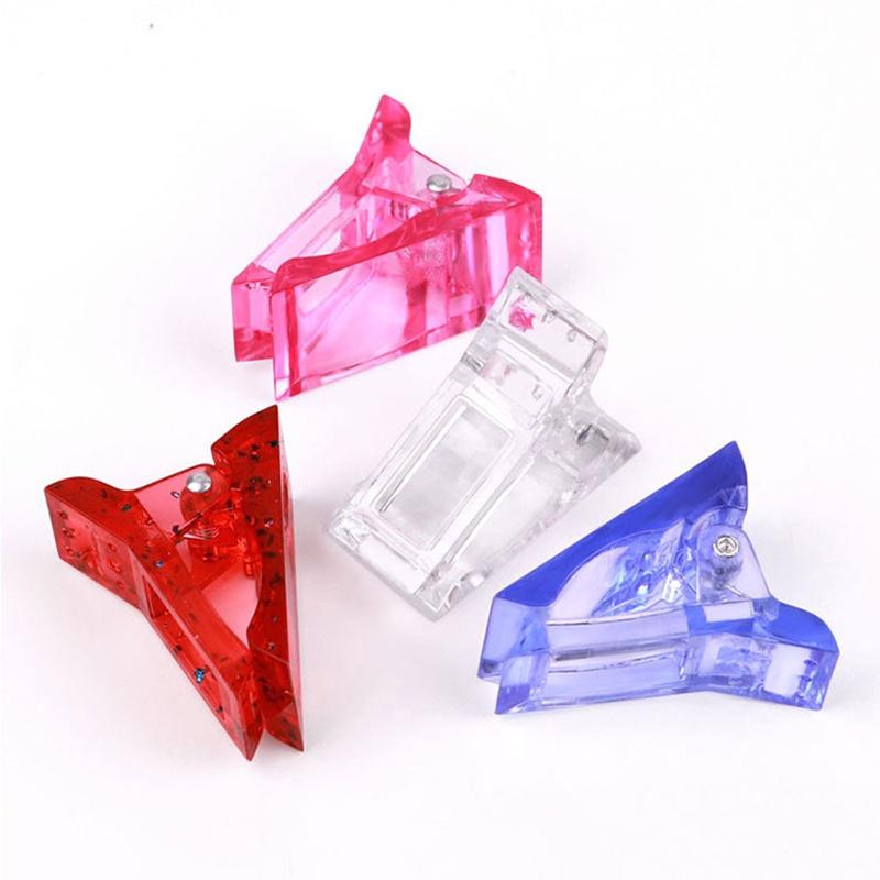 5/10pcs Crystal Nail Clip Acrylic Clamp Finger Extension UV Gel Fixed Professional Tools Plastic Nails Accessories for Manicure