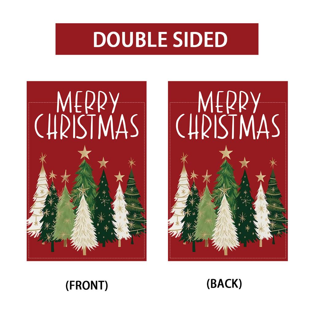 Christmas Garden Flag Merry Christmas Decoration for Home 2025 Navidad Natal Xmas Ornament Outdoor Yard Banner New Year Supplies