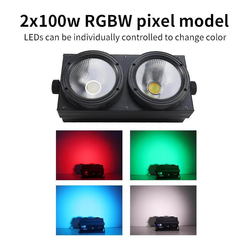 2x100W COB LED blinder światło Zimna biel i Ciepła biel scena show dj wesele klub bar impreza światło dmx Oświetlenie sceniczne wydarzenie show