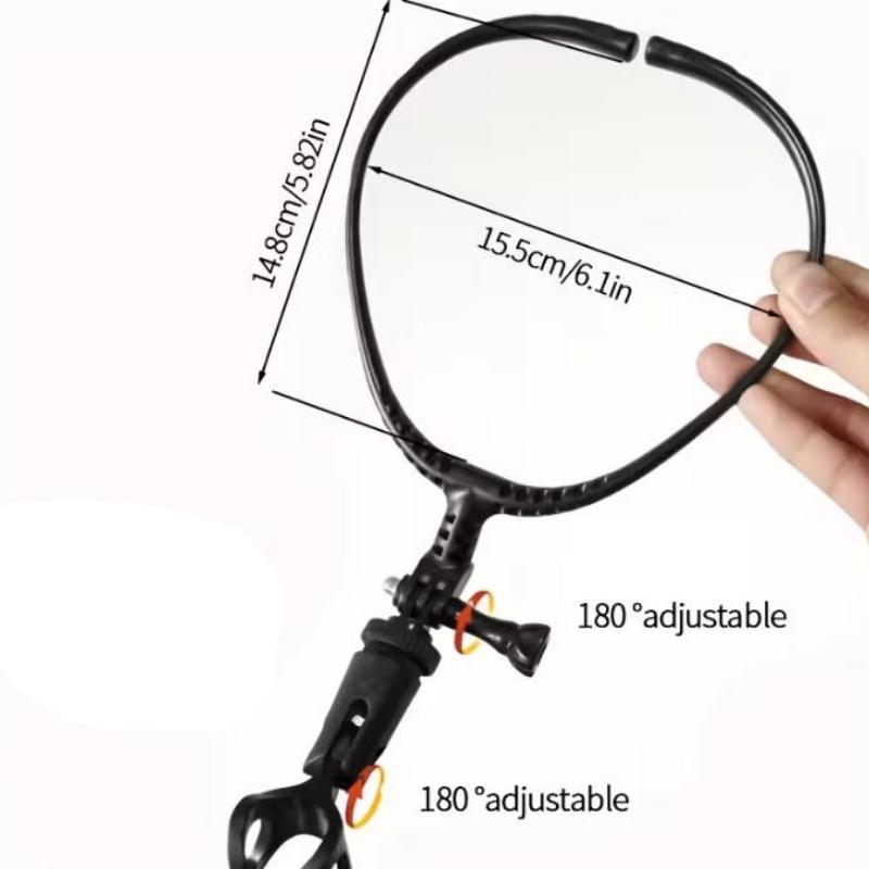 Hands-Free Neck Microphone Stand with Adjustable Clip Durable ABS Material Ergonomic Design for Stage Performers Speakers Musicians