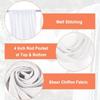 White Ceiling Drapes 5ftx10ft Wedding Arch Fabric Sheer Curtains Chiffon Draping for Weddings Ceremony Birthday Party Decoration