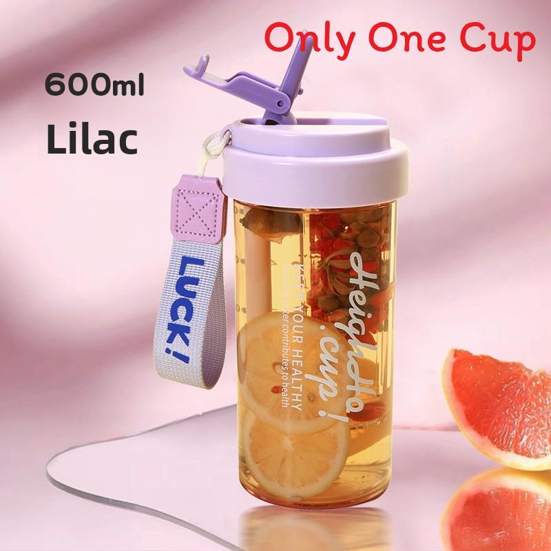 Summer Flower Tea Cup With Straw And Large Capacity For Office And Home Use