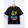 Kids Boys Graffiti Drip Number 67 Graphic TShirt Soft Cotton Crew Neck Tee Casual Summer Wear for School  Playdf0013