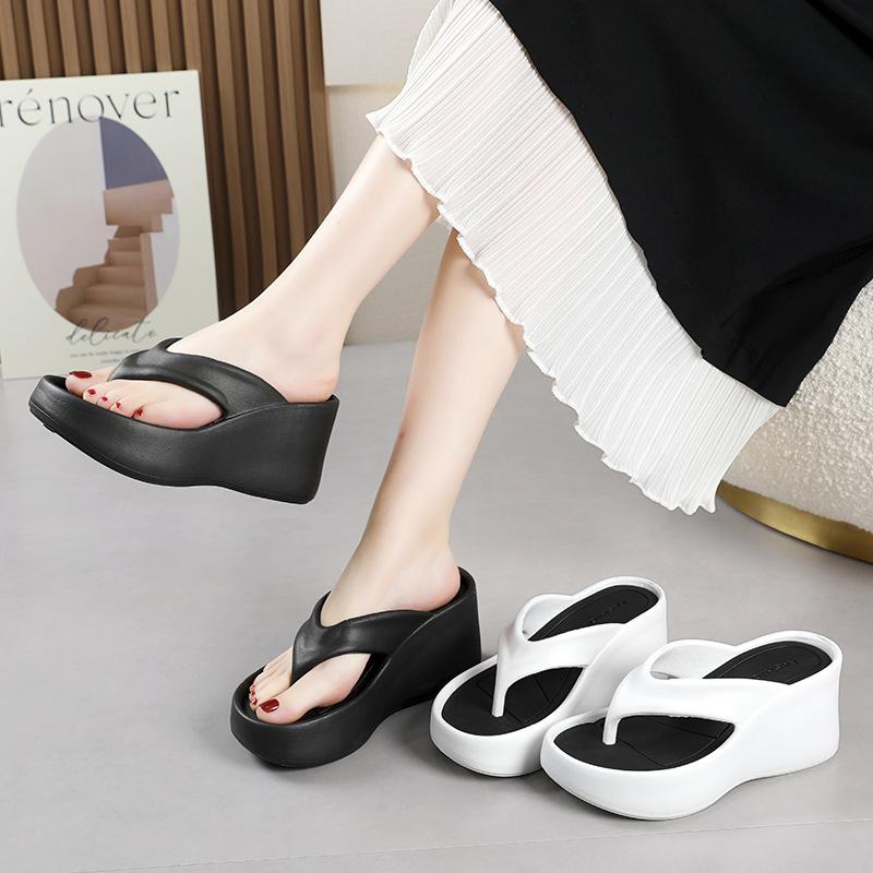 Super Thick Bottom Heightening Women's Summer Corner Dragging Thick Bottom Slippers Flip-flops Can Be Worn Outside
