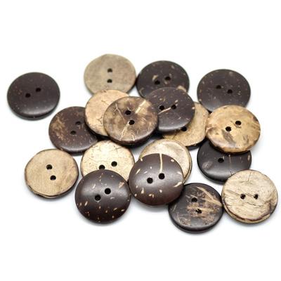 50 ks lot 18mm Hnědá Kokosová skořápka-4 dírky-Knoflíky Šití Scrapbooking DIY Oděvní doplňky