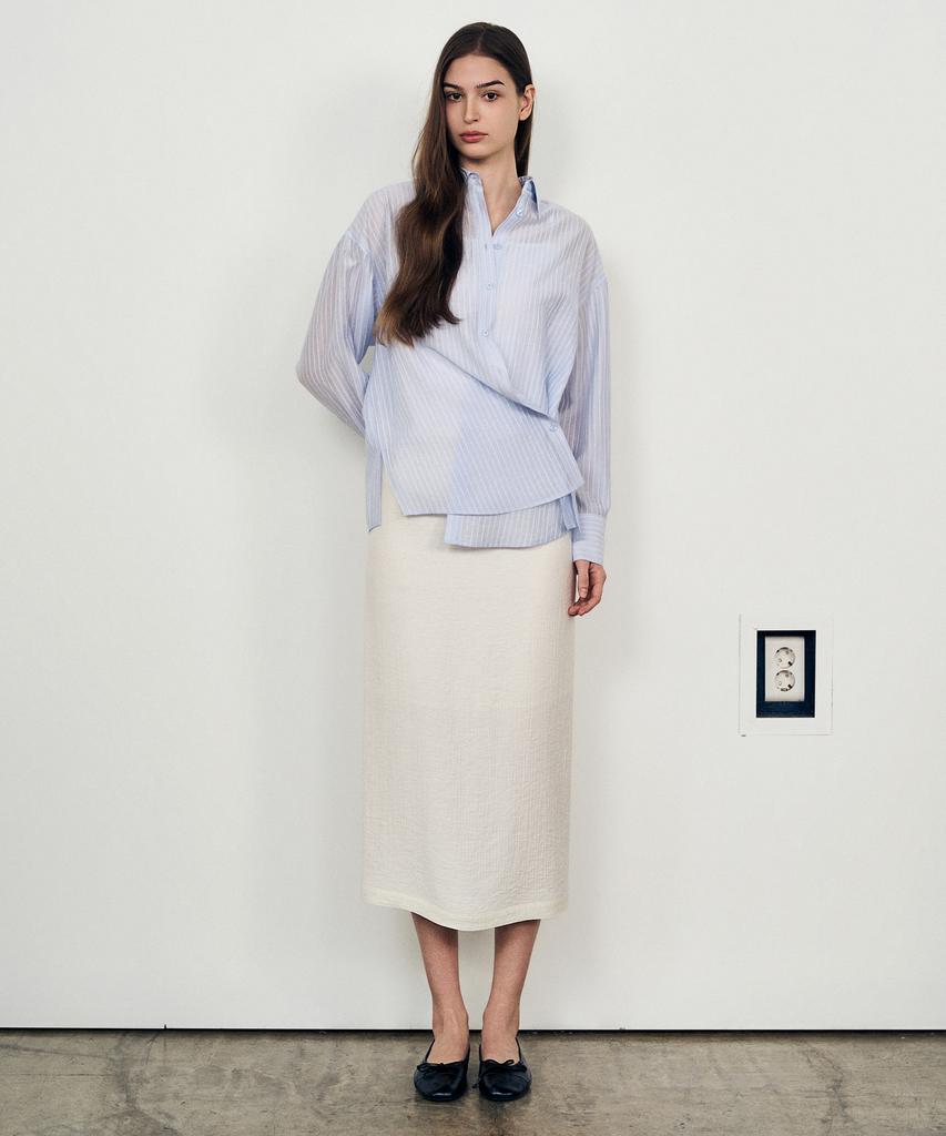 Laneonkyulleoseu Natural Slit Midi Skirt_Ivory