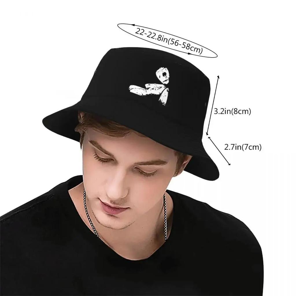 Teen Bucket Hats Doll Horror White Korn Issues Rock Band Beach Hatwear Foldable Outdoor Sports Fishing Caps Ispoti Hat Gift