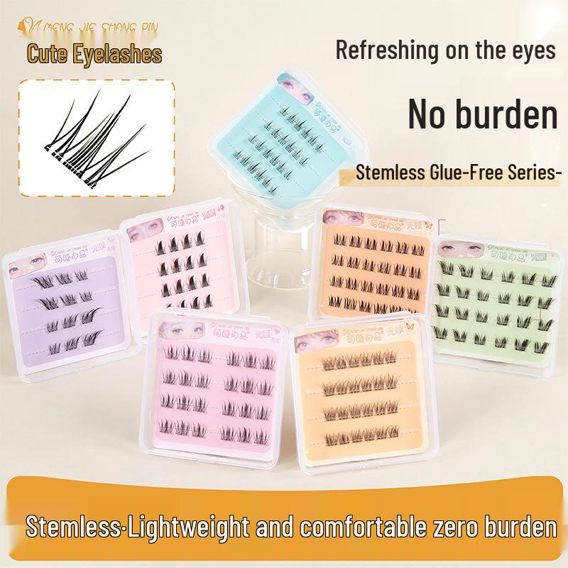 

Mengjie Shangpin Four-Row Glue-Free Stemless Natural Barbie Comic Eyelashes