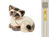 Figurka Ceramiczna Kotek Syjamski Ręcznie Malowana Kolekcjonerska Kot