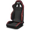 Siège Baquet - SPARCO - R100 MY22 - Noir/Rouge - Réglable - Confort Optimal