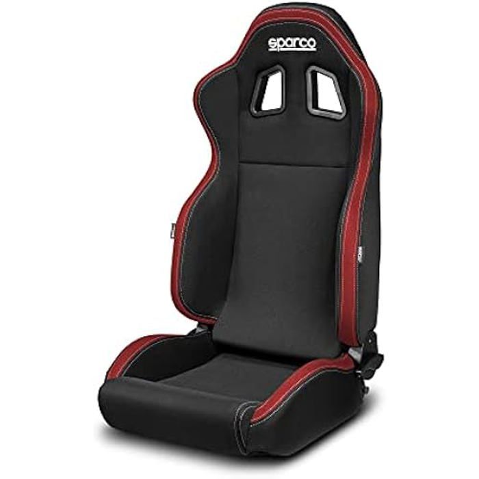 Siège Baquet - SPARCO - R100 MY22 - Noir/Rouge - Réglable - Confort Optimal