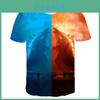 Vibrant 3d Print Godzilla King Of The Monsters Unisex Casual Short Sleeve T-shirt