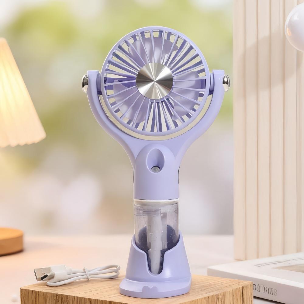 

Mini Electric Hand Fan Cooling Pocket Fan Personal Cooling Portable Handheld Fan Outdoor Travel Style1-Purple