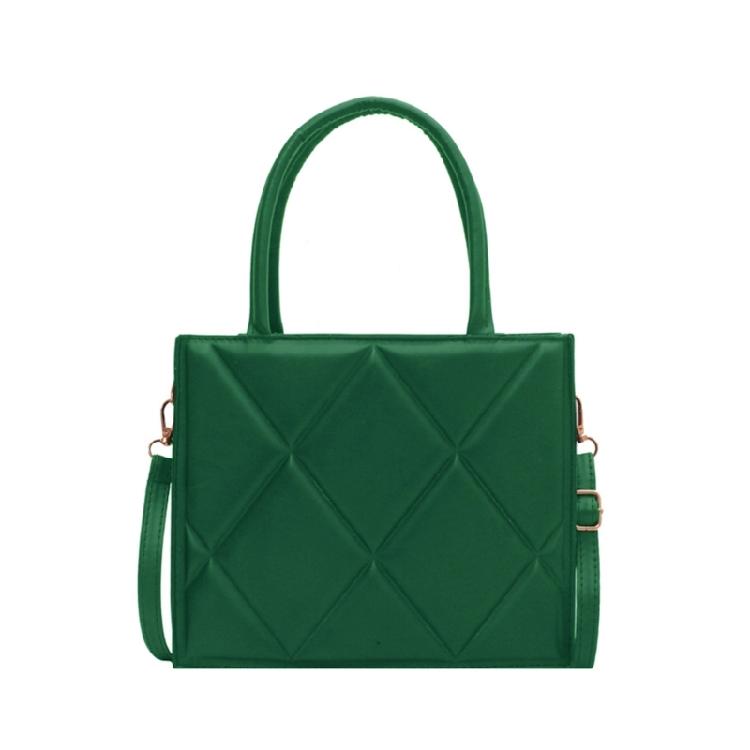 Модная Стеганая Сумка на Плечо, Сумка-тоут, Сумка через Плечо из ПУ с Клетчатым Узором для Женщин