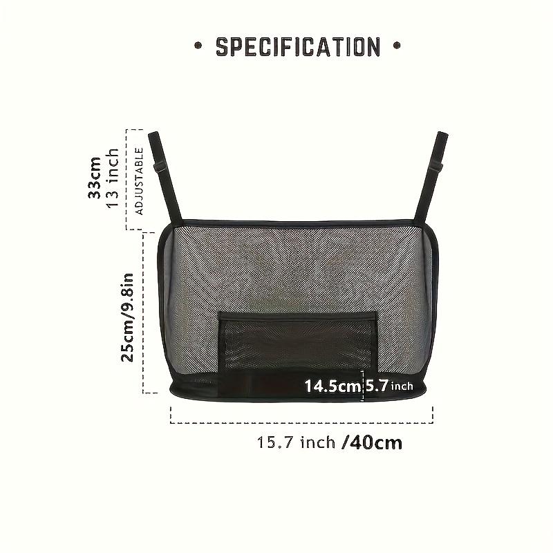 1 pièce Sac de rangement extra large en toile pour voiture - Accessoire auto essentiel pour la plupart des modèles de véhicules, Organisateur durable pour téléphone, et plus