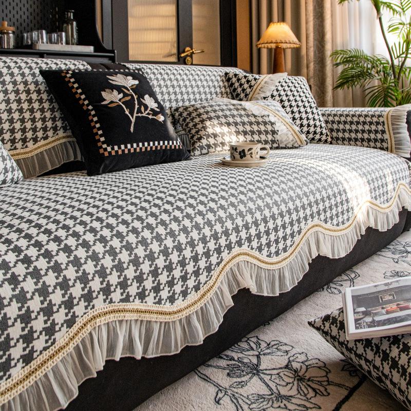 French Chenille Straight Row Sofa Cushion Universal In All Seasons 2025 New High-end Non-slip Seat Cushion Special-shaped Cover Towel