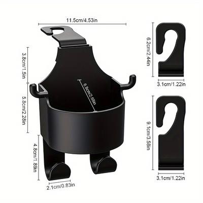 1/2pcs Car Seat Cup Holder Car Seat Back Multi-functional Hook Rear Creative Water Cup Holder Car Decoration Accessories