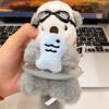 Animals Doll Cartoon Pilot Otter Keychain Keys Accessories Panda Puppy Plush Doll  Students