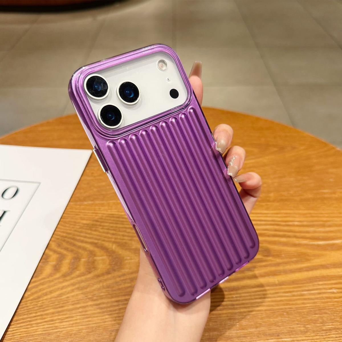 

Large Hole Vertical Pattern Light Column Shell for Apple 17PROMAX Couple Ins Trend Female High-end Mobile Phone Case For iphone 17PROMAX