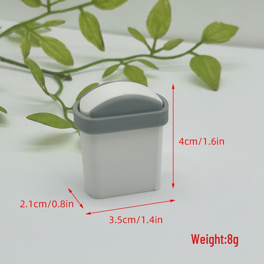 

Miniature Flip-Top Trash Can for 1:12 Dollhouse - Simulation Toy Trash Can for Playhouse, 1 Piece