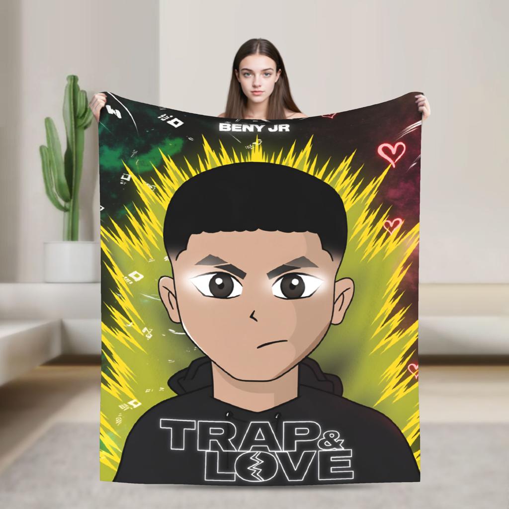 B-bENY Rapper JR Warme Weiche Decke Flugzeugreise Plüsch Überwurfdecke Druck Außen Flanell Tagesdecke Sofa Bettbezug