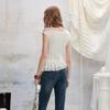UNIFREE Cowl Neck Bow Strap Chiffon Top