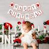Ladybug Happy Birthday Banner - Cute Ladybird Party Decorations, Ladybug Theme Hanging Flags for Baby Showers, Kids Room Decor, Outdoor Garden Party