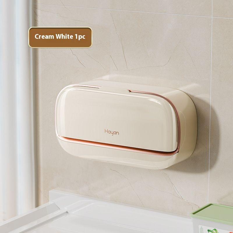 Nástěnná mýdlenka s víkem, neděrovaná odvodňovací mýdlenka, jednoduchý úložný stojan na mýdlo pro domácí koupelnu, koupelnové doplňky