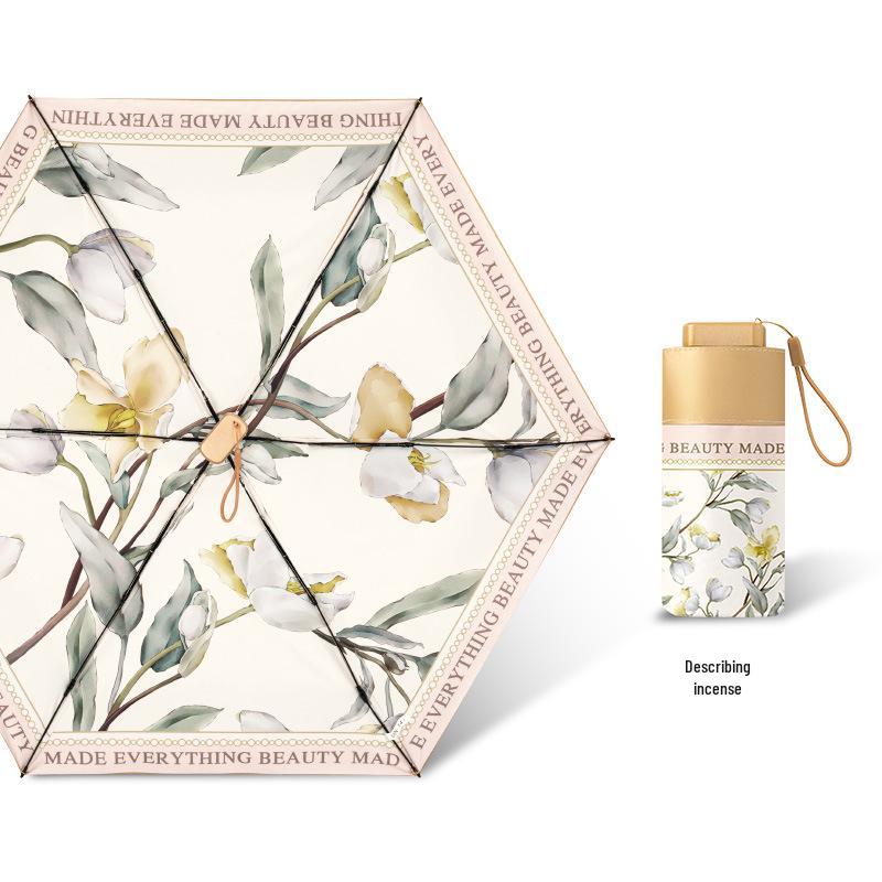 

Компактный мини-зонт Zhisan Compact 60% Fold для женщин - двойное назначение для солнца и дождя, высококачественная защита от ультрафиолета