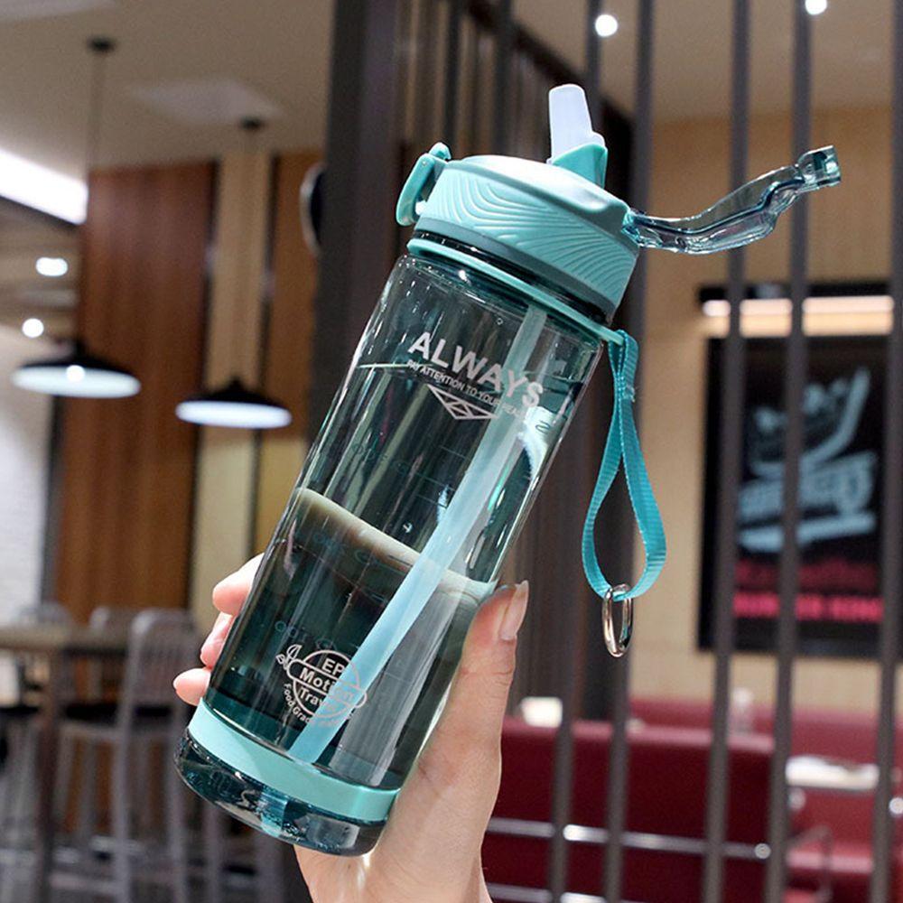 800ml Outdoor Plastic BPA Free Men Drinkware Drinking Bottle with Straw Sports Water Bottle