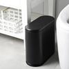 Narrow Flat Trash Can with Lid Cute Bear Toilet Paper Basket Living Room Bathroom Slot Trash Basket Free Garbage Bags