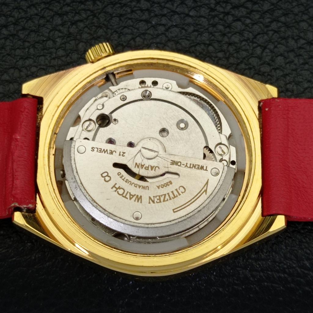 REFURBISHED MENS CITIZEN AUTOMATIC 8200 JAPAN WHITE COLOR DIAL WATCH A432386-2 R111-a432386