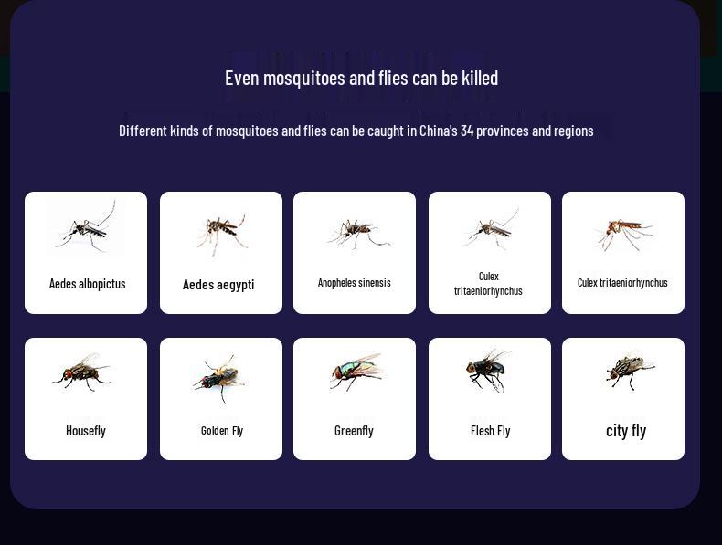 Portable Mosquito Killer Lamp: Indoor/Outdoor Fly Repellent with Electric Shock & Photocatalyst, Wall-Mount or Desktop Use
