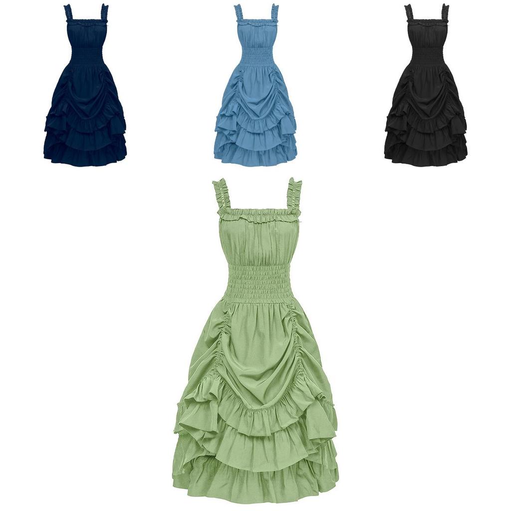 Halloween Victorian Era Cosplay Dress With Polyester Fabric And Elegant Style For Stage Shows