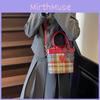 Fashion Splicing Checkered Pattern Women Casual Shoulder Bag For Casual Outings